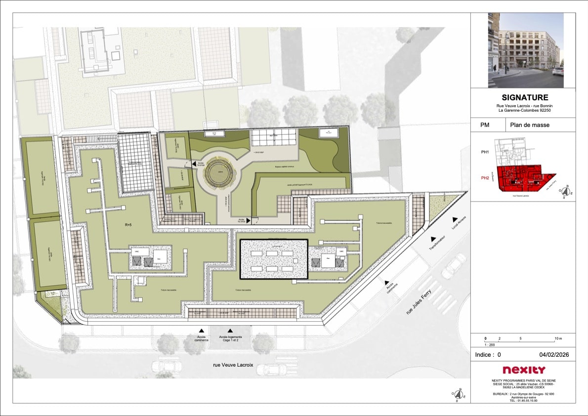 Plan de masse - programme immobilier neuf la garenne colombes
