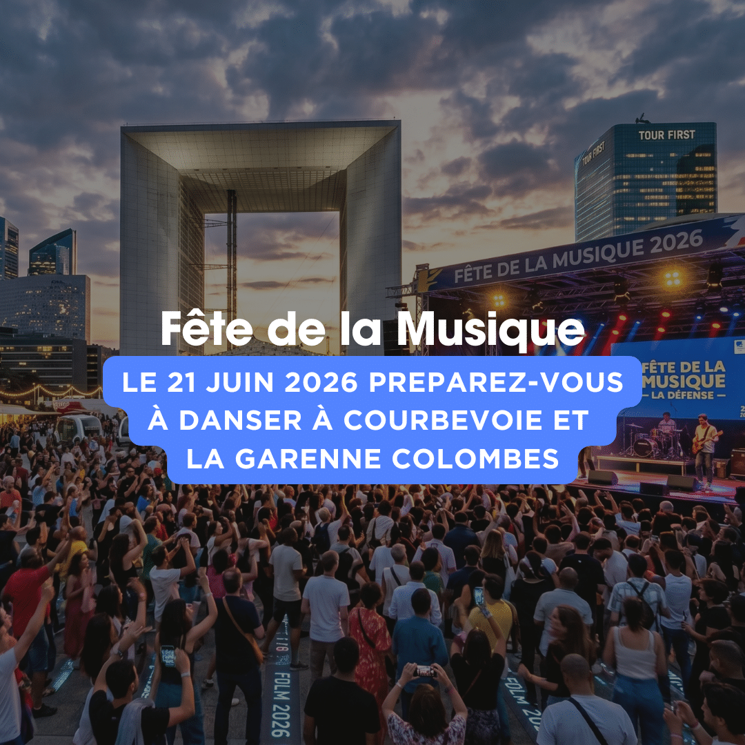 La Fête musique Courbevoie La Garenne-Colombes arrive ! Préparez-vous à une immersion totale. Concerts, hits des années 2000 et ambiance festive garantie. Quel est votre programme ? Découvrez nos conseils dans notre nouvel article