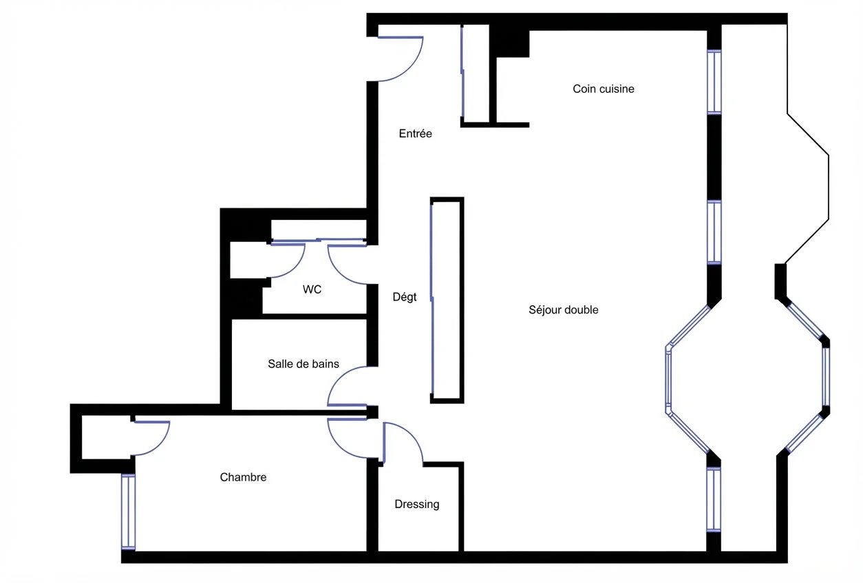 Appartement 3 pièces 76 m² · à Courbevoie · 75,6 m² · 630 000 €